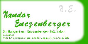 nandor enczenberger business card